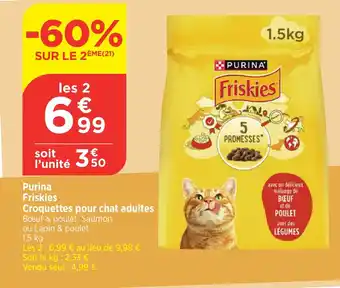 Maximarché PURINA Friskies Croquettes pour chat adultes offre