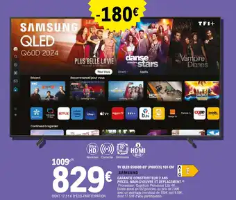 E.Leclerc Samsung TV QLED 65Q60D offre