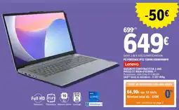 E.Leclerc Lenovo PC PORTABLE IPS3 15IRH8 83EM009WFR offre