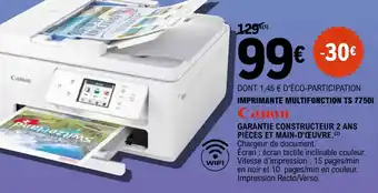 E.Leclerc Canon Imprimante multifonction TS 7750I offre