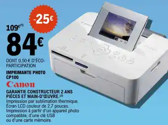 E.Leclerc Canon imprimante photo CP100 offre