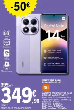 E.Leclerc Redmi Note 14 Pro Smartphone Xiaomi offre