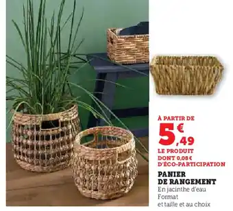 Super U Panier de rangement offre