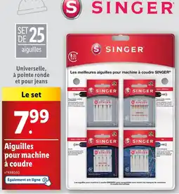 Lidl Singer Aiguilles pour machine à coudre offre