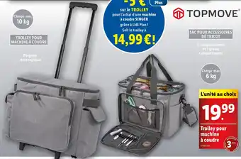 Lidl TOPMOVE Trolley pour machine à courde offre