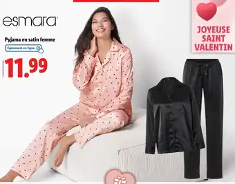 Lidl esmara Pyjama en satin femme offre