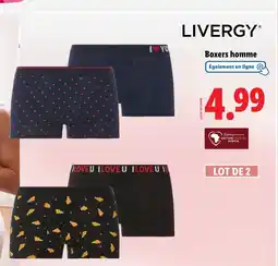 Lidl Livergy Boxers homme offre