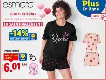 Lidl esmara Pyjama femme offre