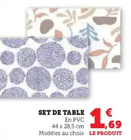 Super U Set de table offre