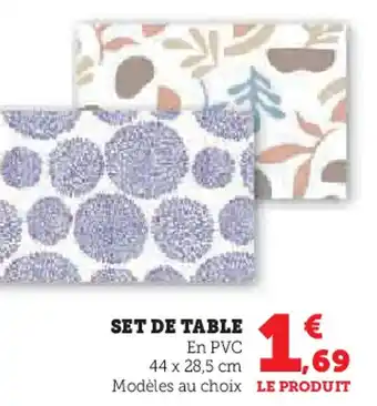 Super U Set de table offre