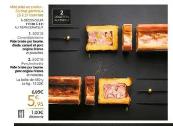 Thiriet Mini Paté En Croute-Format Généreux 25 A 27 Tranches offre