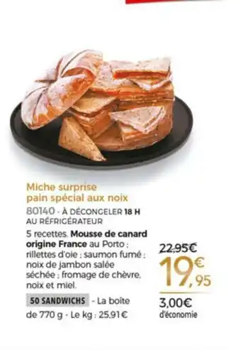 Thiriet Miche Surprise Pain Spécial Aux Noix offre