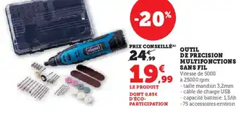 Super U Outil de precision multifonctions sans fil offre