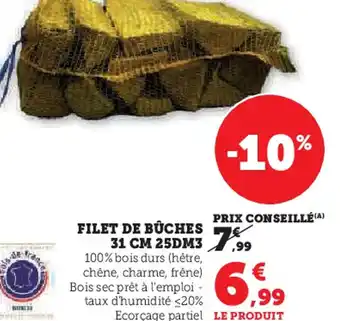 Super U Filet de bûches offre