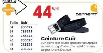 Au Forum du Bâtiment Carhartt - ceinture cuir offre