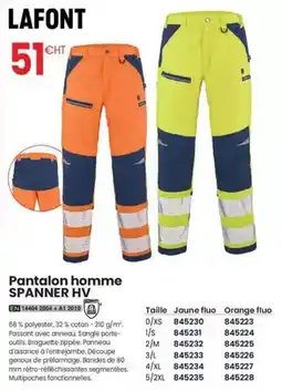 Au Forum du Bâtiment A-lafont - pantalon homme spanner hv offre