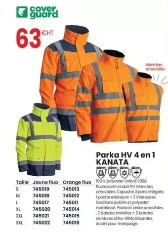 Au Forum du Bâtiment Cover. guard - parka hv 4 en 1 kanata offre