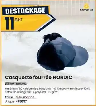 Au Forum du Bâtiment Deltaplus - casquette fourrée nordic offre