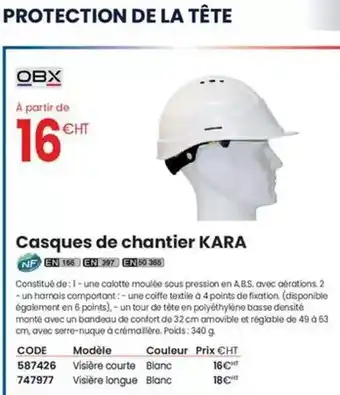 Au Forum du Bâtiment Casques de chantier kara offre