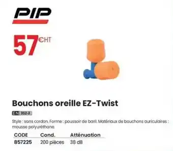 Au Forum du Bâtiment Pip global - bouchons oreille ez-twist offre