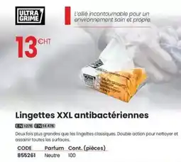 Au Forum du Bâtiment Ultra crime - lingettes xxl antibactériennes offre