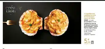 Thiriet 2 Coquilles Aux Cabillaud Et Noix De St-Jacques Sauce Au Citron offre