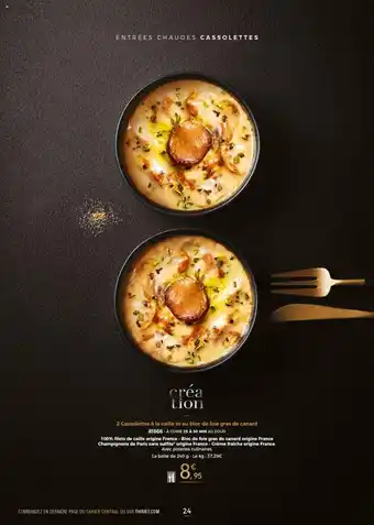 Thiriet 2 Cassolettes A La Caille Et Au Bloc De Foie Gras De Canard offre