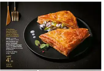 Thiriet 2 Feuilletés Aux Escargots De Bourgogne , Sauce Au Cognac Finé Champagné offre