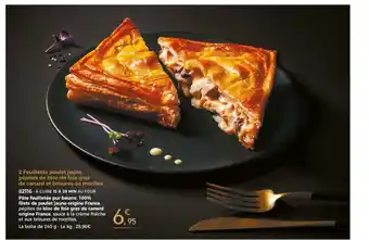Thiriet 2 Feuilletés Poulet Jaune Pépites De Bloc De Foie Gras De Canard Et Brisures De Morilles offre