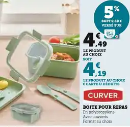 Super U Boite pour repas offre