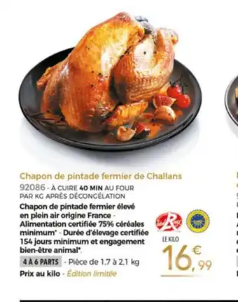 Thiriet Chapon De Pintade Fermier De Challans offre