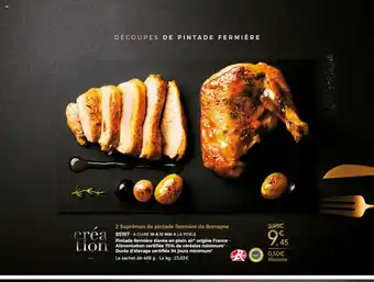 2 Suprémes De Pintade Fermiére De Bretagne