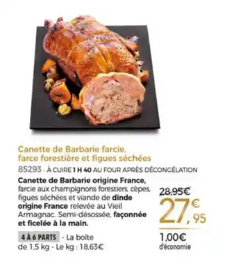 Canette De Barbarie Farcie,Farce Forestiére Et Figues Séchées
