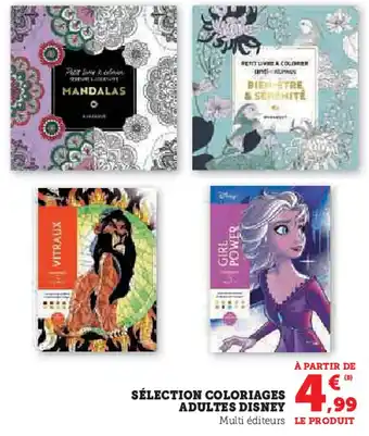 Super U Sélection coloriages adultes disney offre