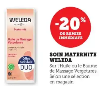 Super U WELEDA Soin maternite offre