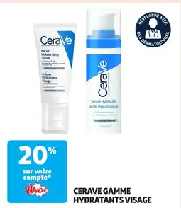 Auchan CERAVE Gamme hydratants visage offre