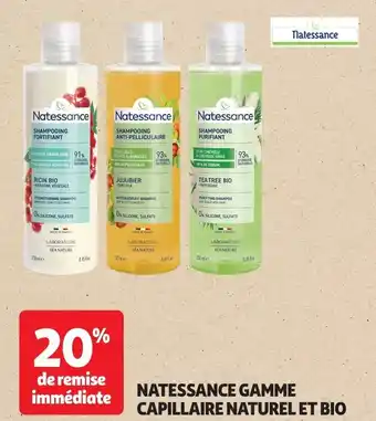 Auchan NATESSANCE Gamme capillaire naturel et bio offre