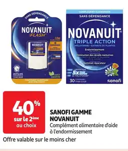 Auchan NOVANUIT Sanofi gamme offre