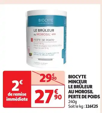 Auchan BIOCYTE Minceur le brûleur au morosil perte de poids offre