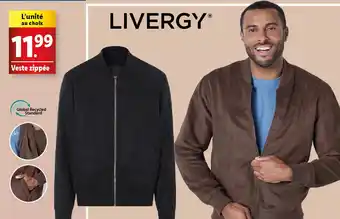 Lidl LIVERGY Veste zippée offre