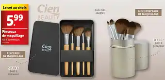 Lidl Cien beauty pinceaux de maquillage offre