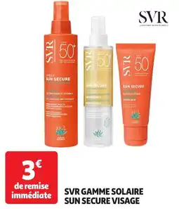 Auchan SVR gamme solaire sun secure visage offre