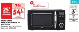 Auchan Qilive micro-ondes monofonctions 600177718 offre