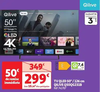 Auchan Qilive TV QLED 50" Q50QG231B offre