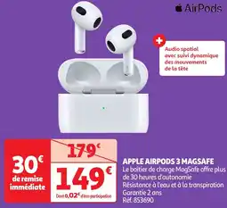 Auchan Apple airpods 3 magsafe offre