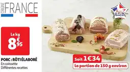 Auchan Le porc français porc rôti élaboré offre