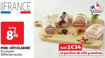 Auchan Le porc français porc rôti élaboré offre