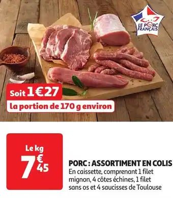 Auchan Le porc français porc assortiment en colis offre