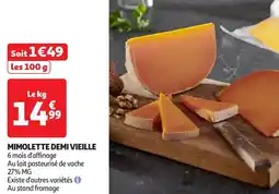 Auchan Mimolette demi vieille offre