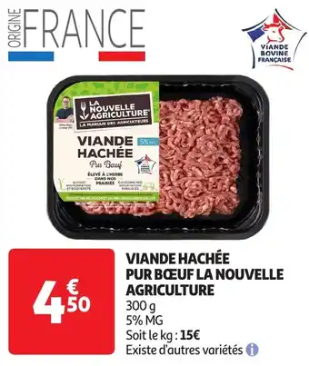 Auchan Víande bovine française viande hachée pur bœuf la nouvelle agriculture offre